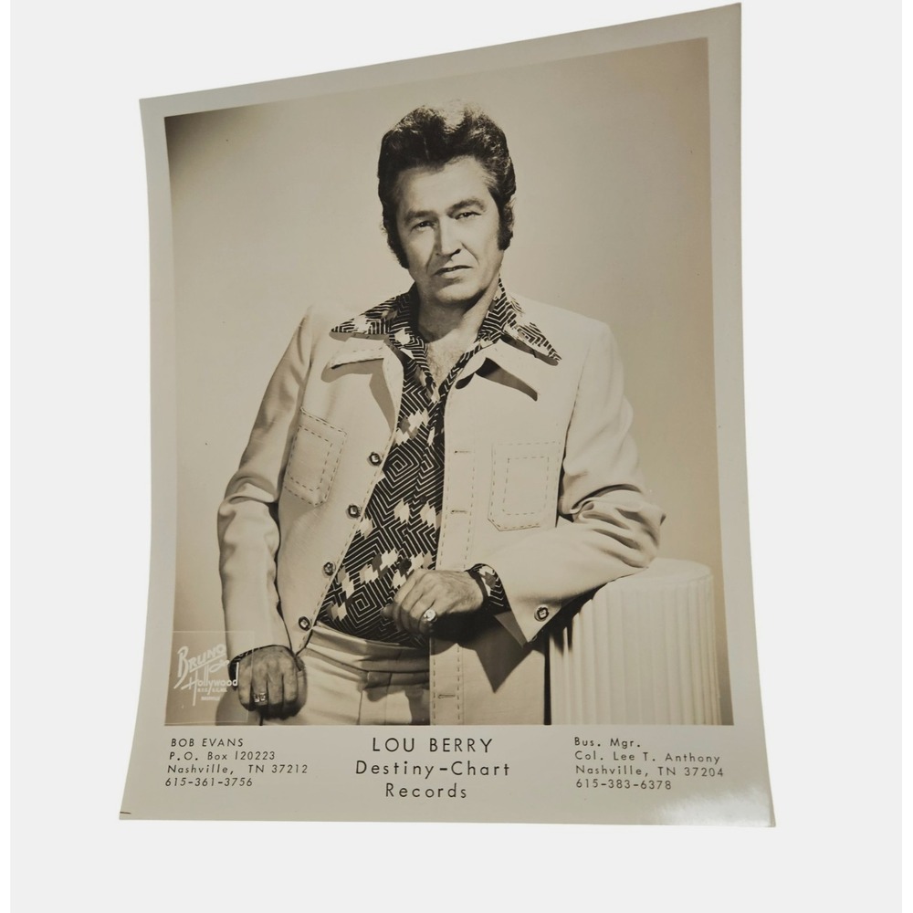 Vintage 70s Lou Berry Country Music 8x10 Press Photo Destiny-Chart Records